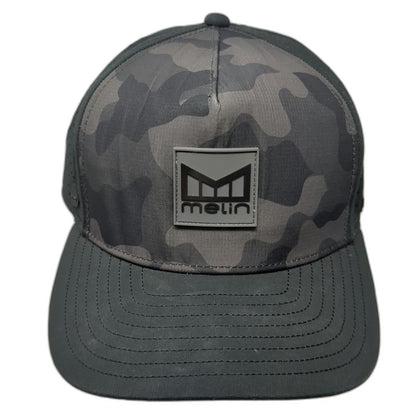 Melin Trucker Hat Black Gray L Camo Mesh Snapback 5 Panel Odyssey Hydro Hat