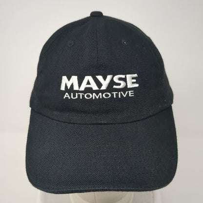 Mayse Automotive Strapback Baseball Cap Black One Size Adjustable Embroidered