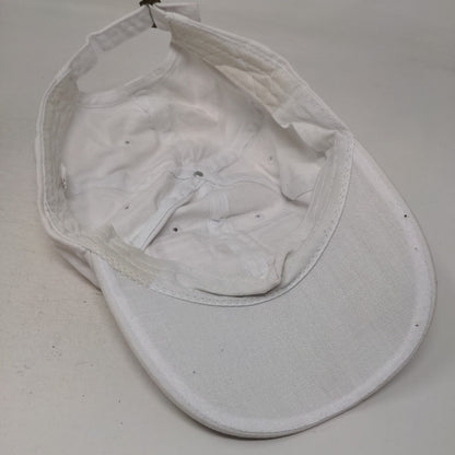 American Flag Patch Slideback Hat White OSFM Adjustable Vent Holes