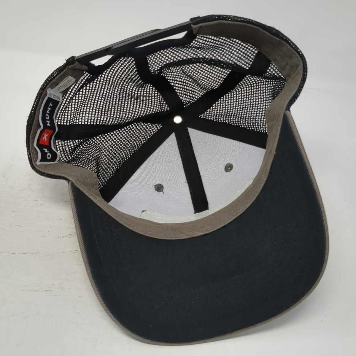 onX Hunt Trucker Hat Gray Black One Size Mesh Back Topographic Patch Snapback