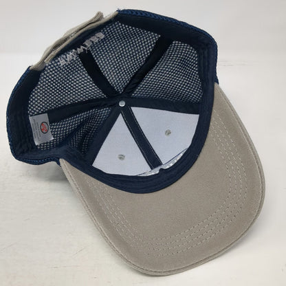 F.W. Webb PurePro Baseball Cap Beige Blue OSFM Mesh Strapback Embroidered Hat