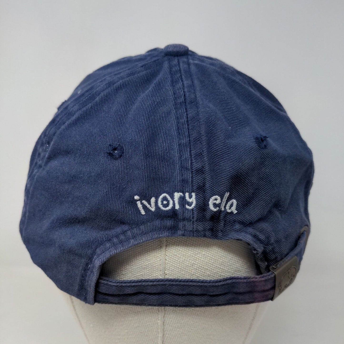 Ivory Ella Women's Slideback Hat Blue Adjustable Embroidered Logo