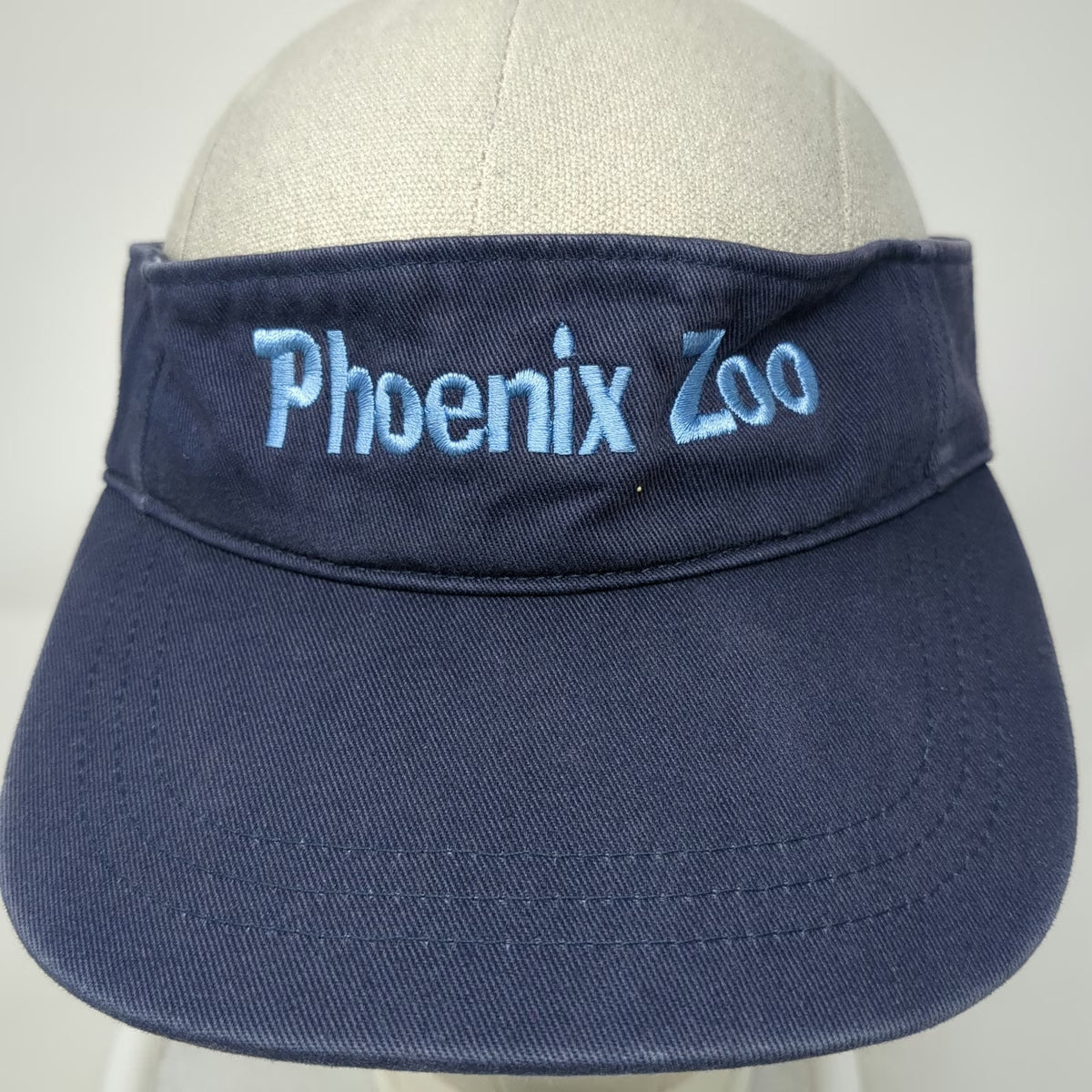Fahrenheit Visor Blue One Size Phoenix Zoo Embroidered Cotton Strapback Hat