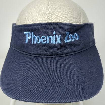 Fahrenheit Visor Blue One Size Phoenix Zoo Embroidered Cotton Strapback Hat
