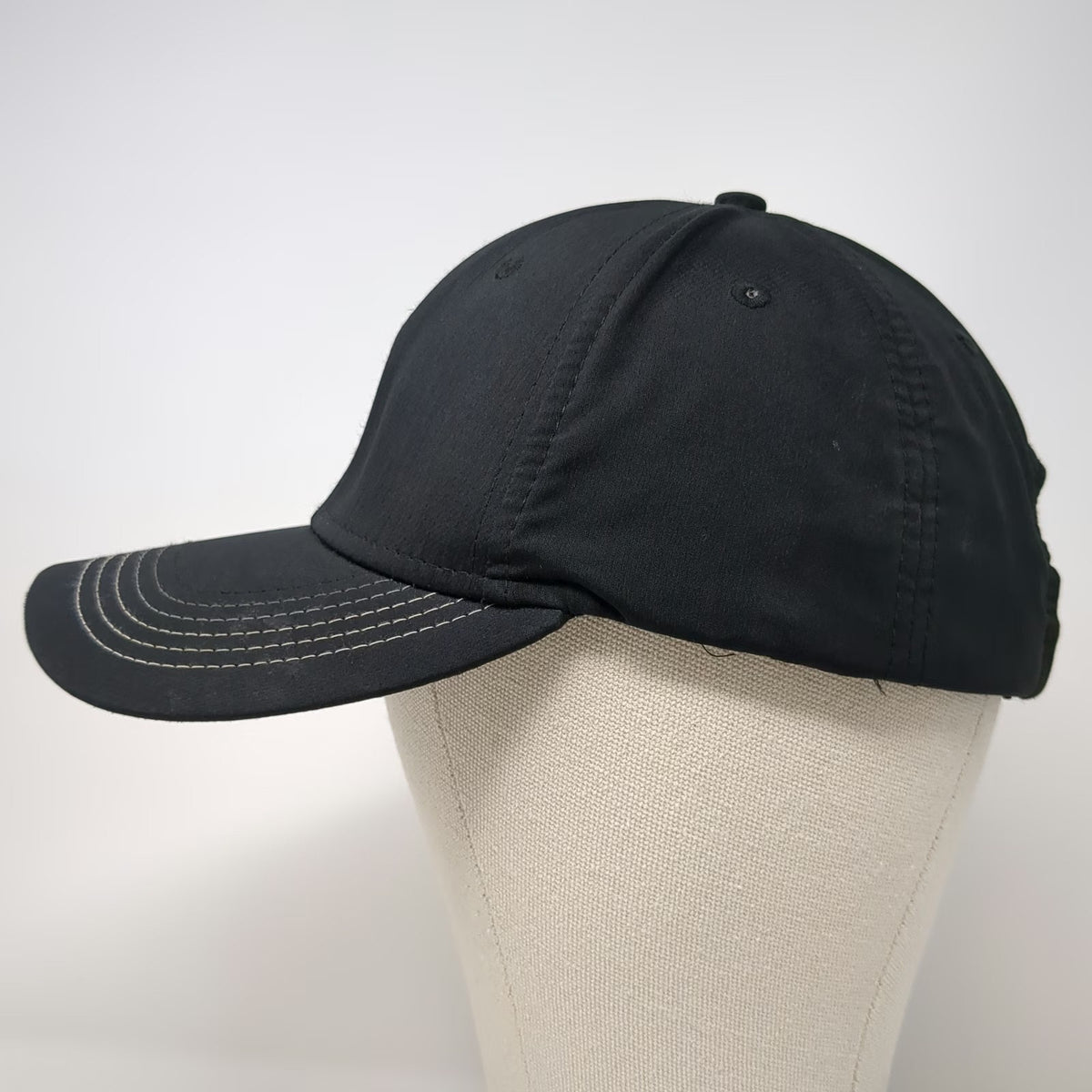 Russell Athletic Baseball Cap Black One Size Contrast Stitching Strapback Hat
