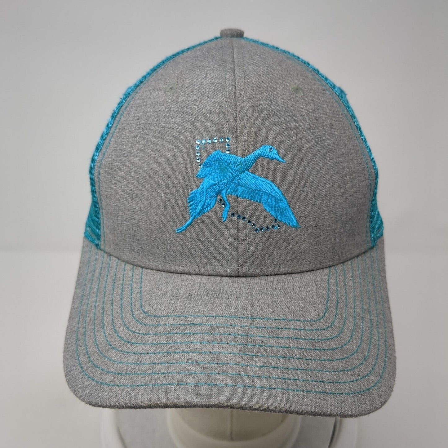 Cal Waterfowl Strapback Trucker Hat Multi One Size Mesh Back Rhinestone