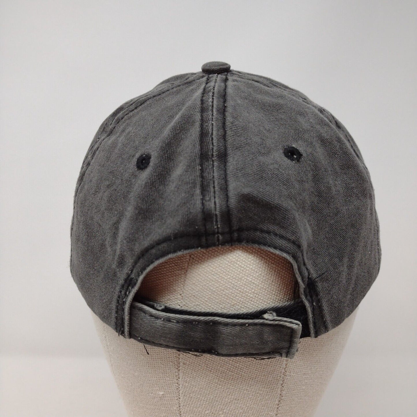 Los Angeles Strapback Hat Gray One Size Embroidered Adjustable Solid
