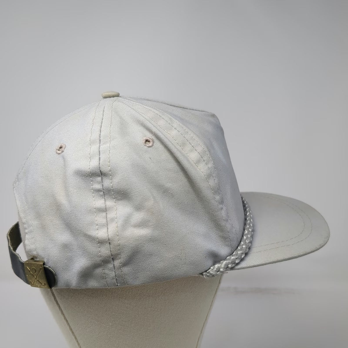 Jeremy Ranch Golf 5 Panel Gray Hat One Size Rope Green Underbrim Slideback