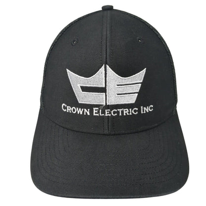 Crown Electric Inc Snapback Trucker Hat Black One Size Solid Mesh Back