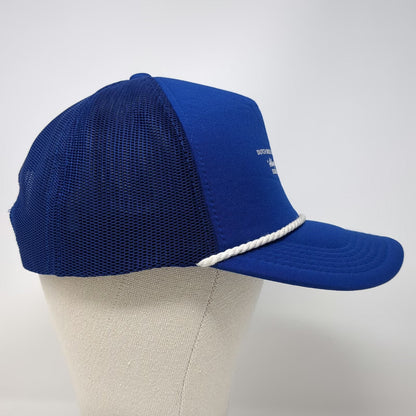 Dutch Bros Coffee Company Trucker Hat Blue One Size Snapback Rope Always Stoked