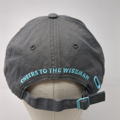 Cheers To The Wiseman Slideback Hat Gray One Size Adjustable Embroidered