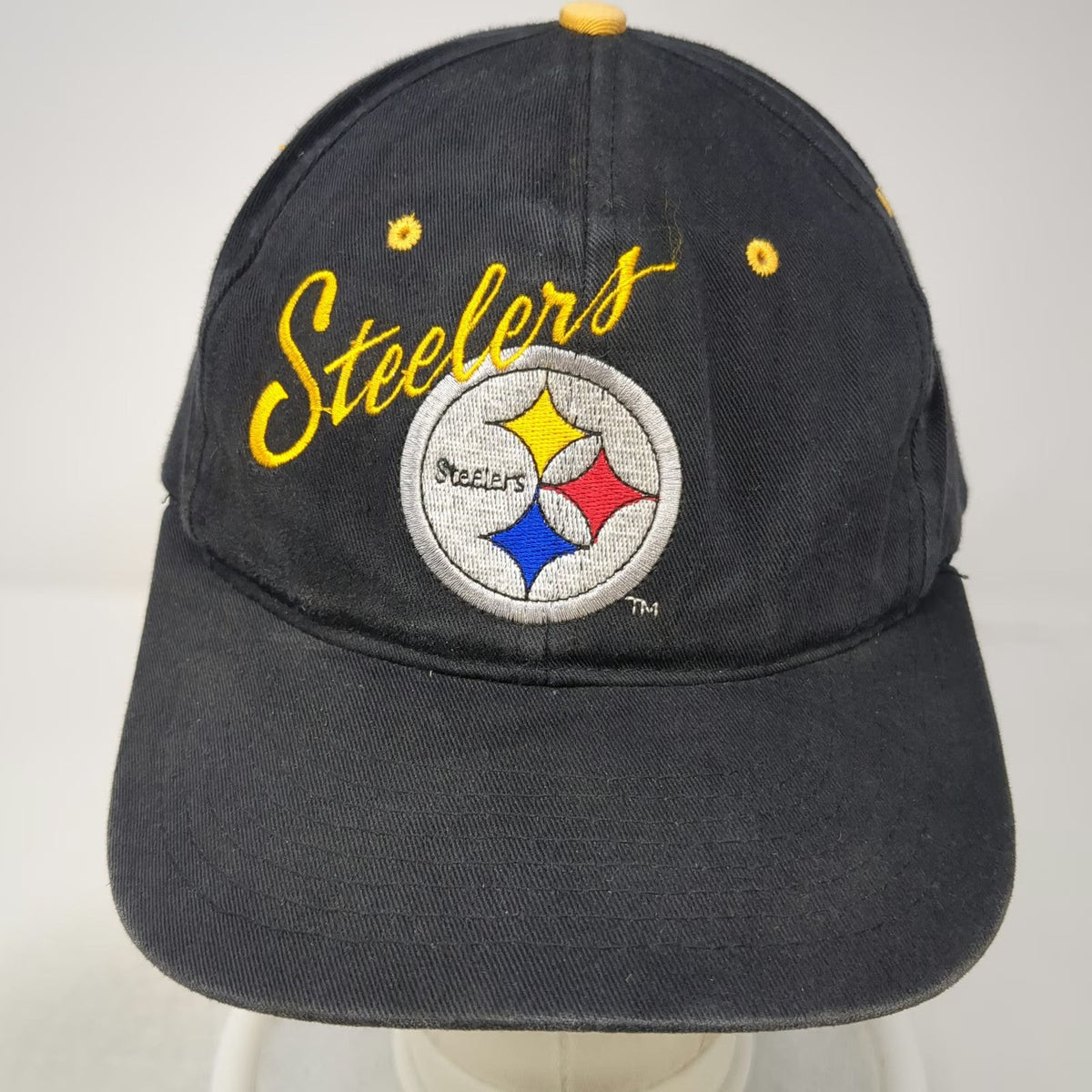 Pittsburgh Steelers NFL AJD Snapback Hat Black One Size Script Green Underbrim