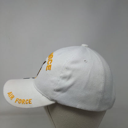 Air Force Strapback Hat White One Size Embroidered U.S. Warriors