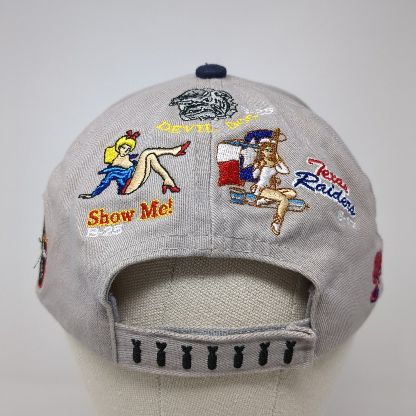 Ghost Squadron CAF Pin Strapback Hat Gray One Size Bomber Command