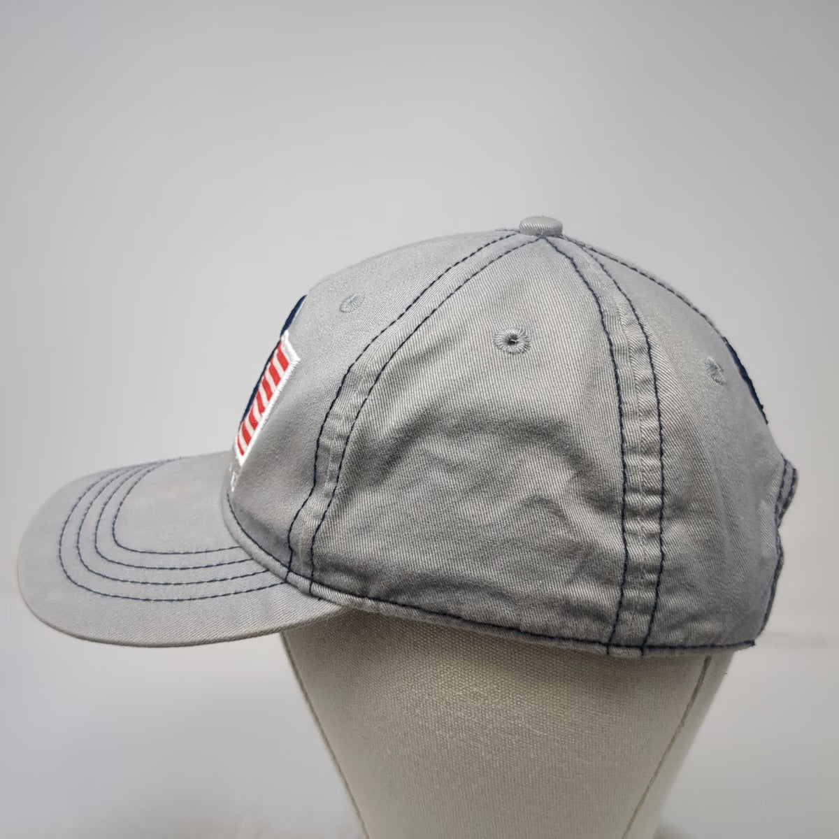 Browning Baseball Cap Gray One Size American Flag Buckmark Logo Slideback Hat