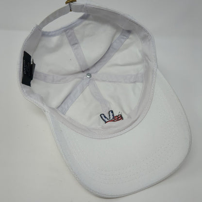 Peace Sign Slideback Hat White One Size Embroidered Patriotic David And Young