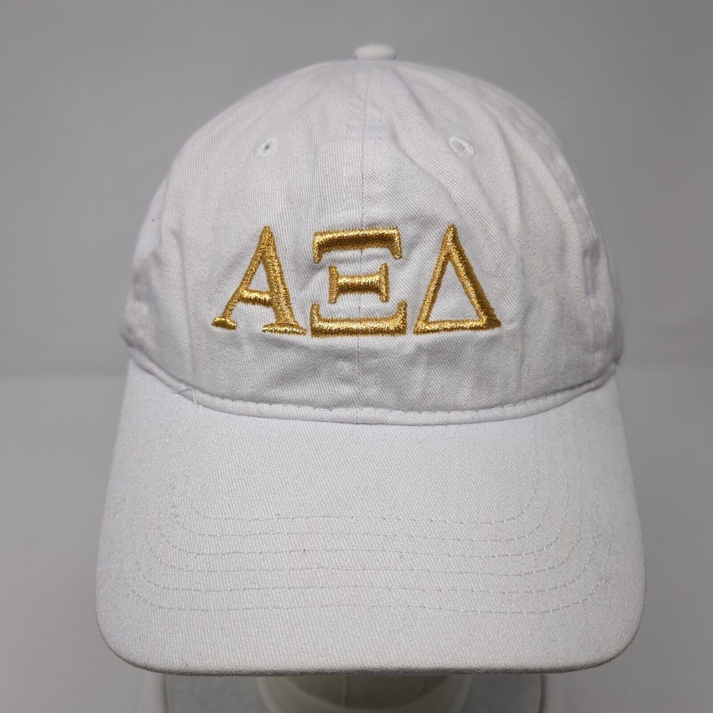 Alpha Xi Delta Good Life Slideback Hat White OS Adjustable Port & Company Cotton