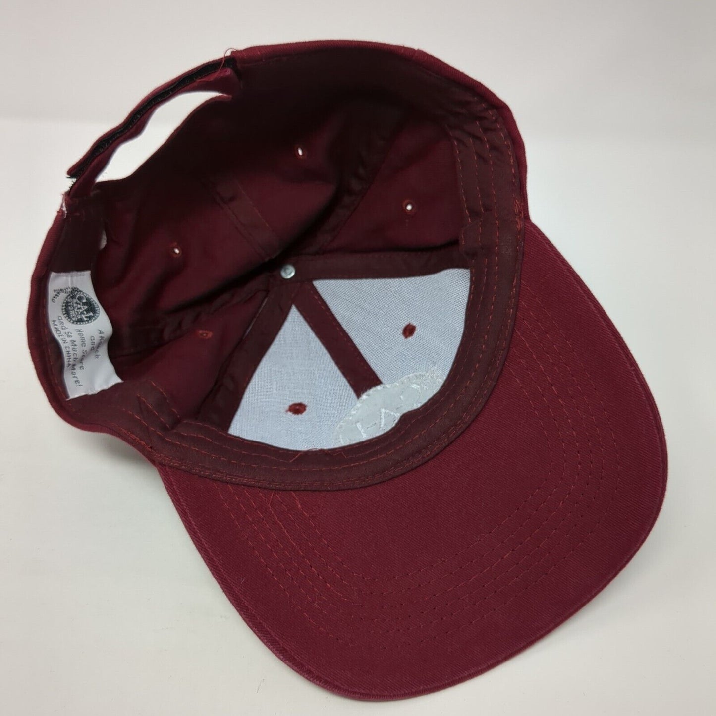 C-A-L Ranch Stores Strapback Hat Red One Size Adjustable Embroidered