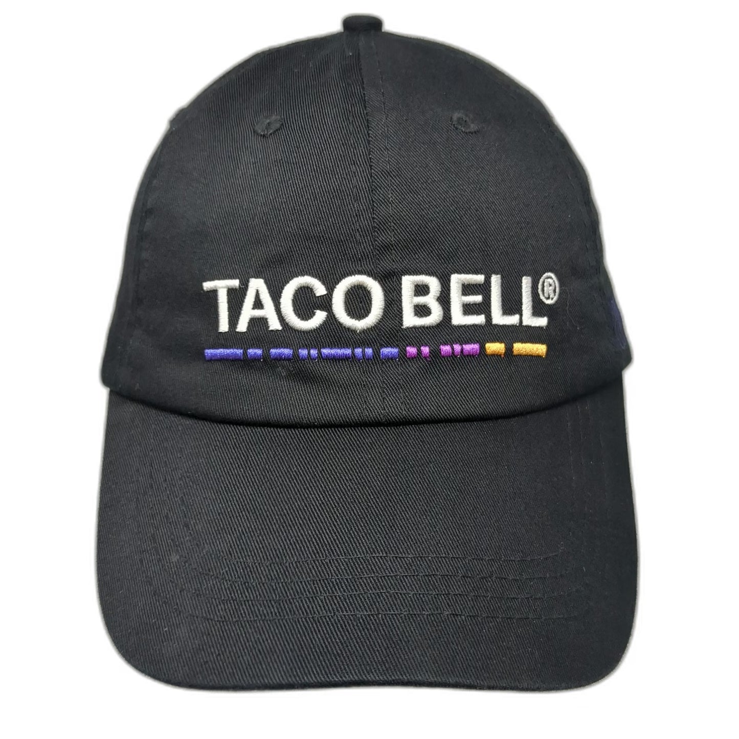 Taco Bell Baseball Cap Black One Size Embroidered Side Icons Slideback Hat