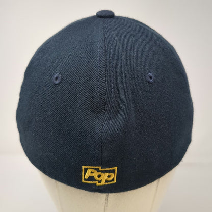 Zephyr Baseball Cap Blue L Stretch Fit Pop Logo Hat Acrylic Spandex Embroidered