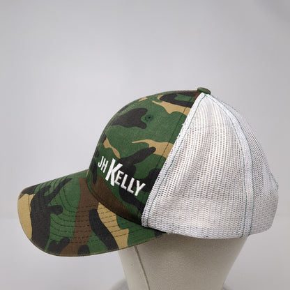 JH Kelly Snapback Mesh Back Trucker Hat Camouflage One Size Adjustable