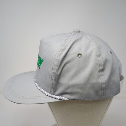 K-Brand Trucker Gray One Size Quantum Hat Green Rope Slideback Made in USA Twill