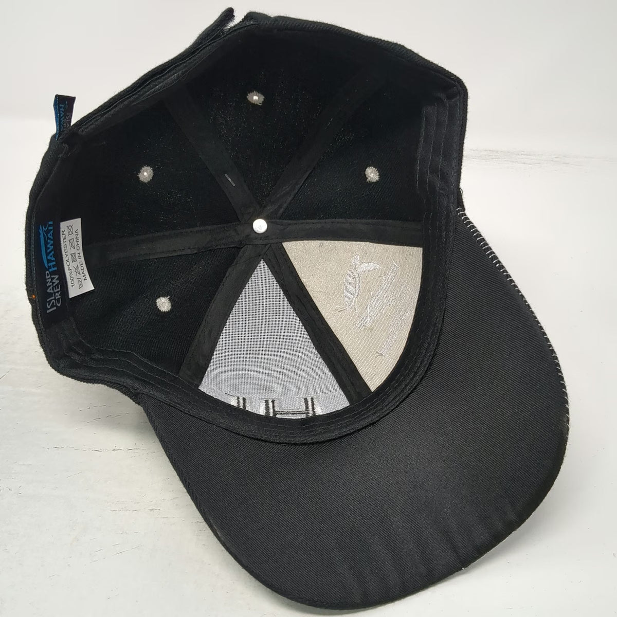 Island Crew Hawaii Baseball Cap Black One Size Hawaii Aloha Turtle Honu Hat