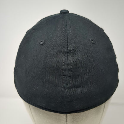 Otto Baseball Cap Black Gold M Stretch Fit Military Winged Skull Embroidery Hat