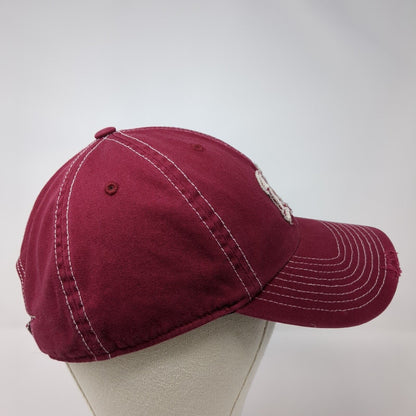 12 Adidas Slideback Hat Red One Size Adjustable Embroidered Distressed 6 Panel