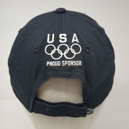 24 Hour Fitness Strapback Hat Black One Size USA Proud Sponsor Nike