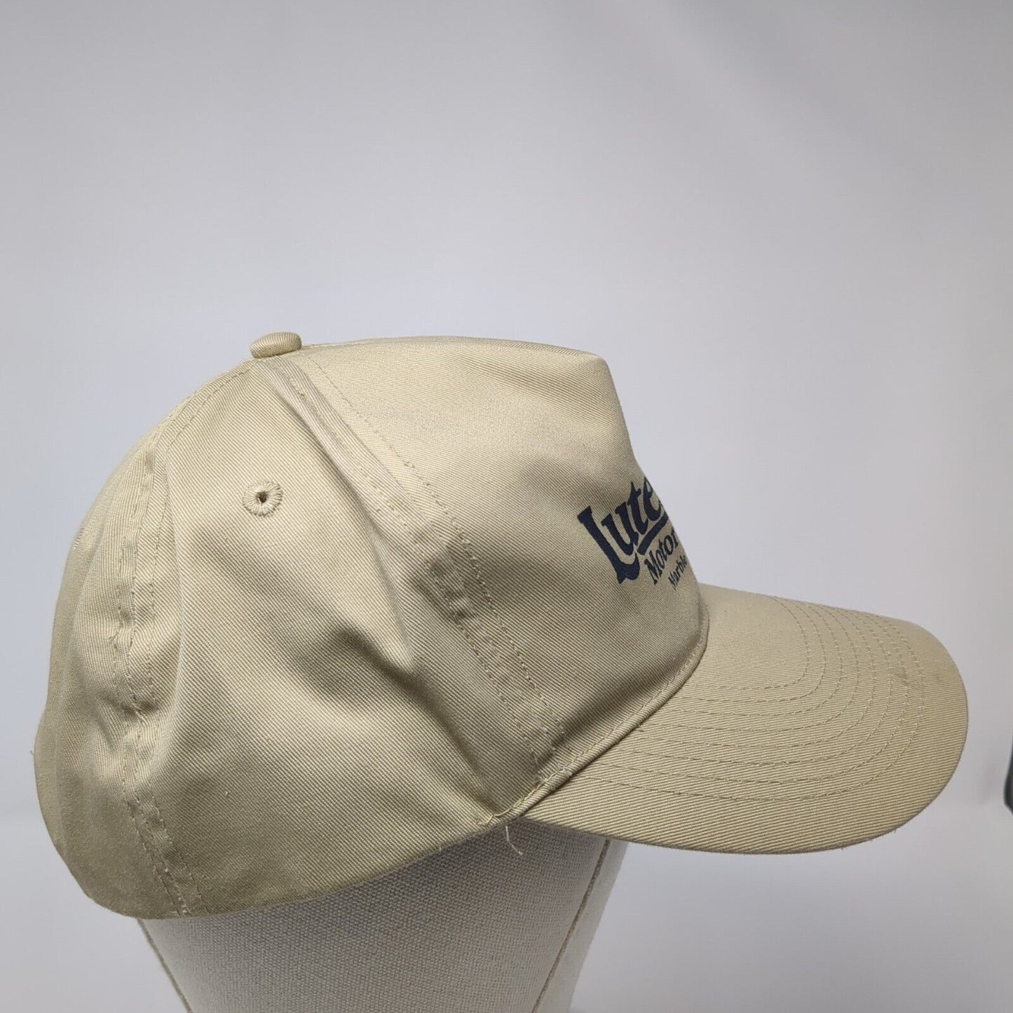 Lutesville Motor Co Ford Snapback Hat Tan OS Adjustable Vented Holes Otto