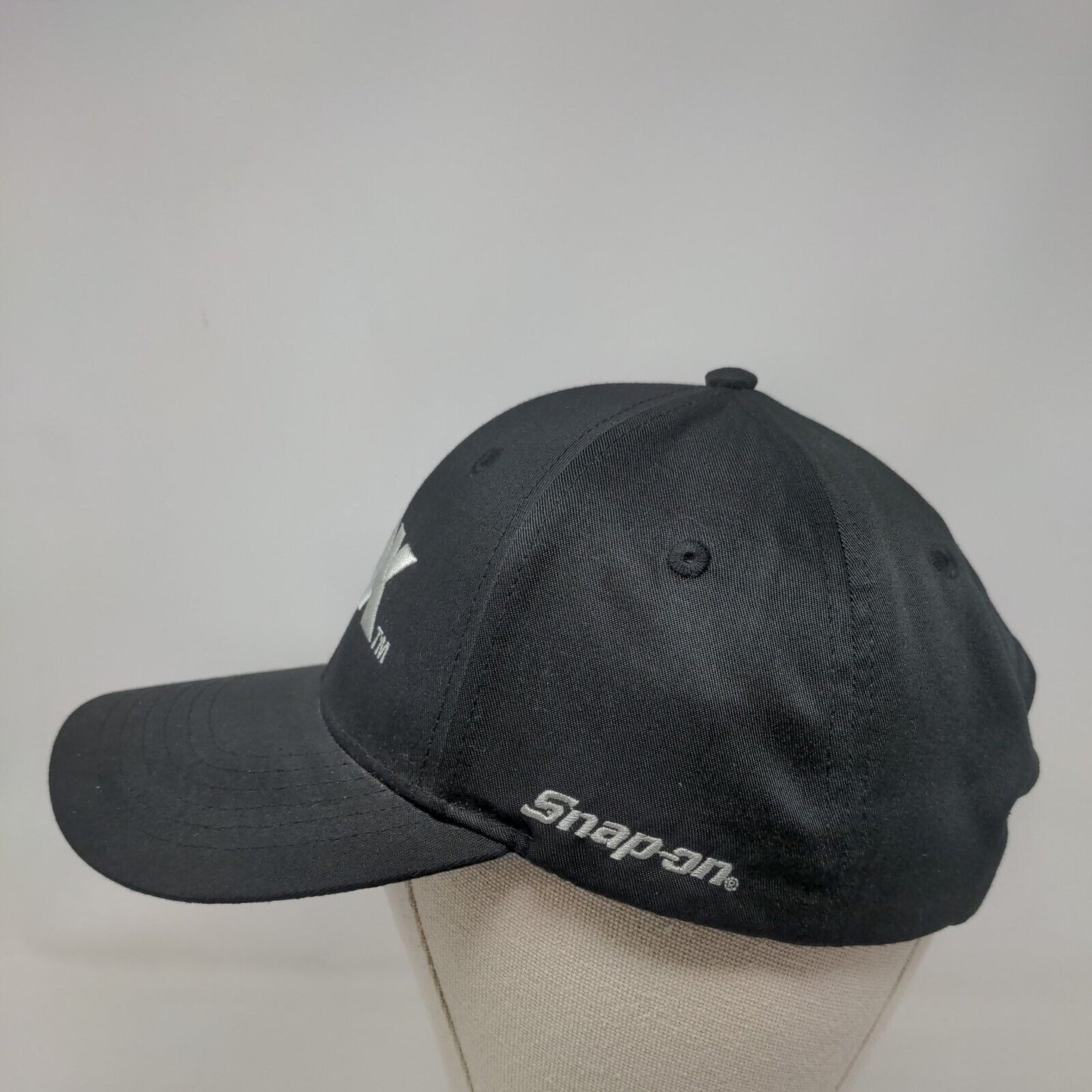 FDX Snap-On Strapback Hat Black OSFA Embroidered 6 Panel K-Products