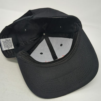 Big Custom Baseball Cap Black One Size ACME Logo Embroidered Strapback Hat