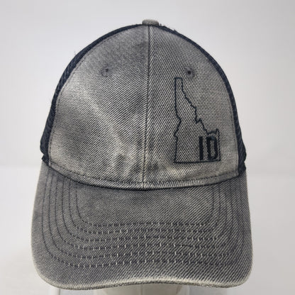 Idaho Snapback Trucker Hat Gray One Size Adjustable Mesh Back Sportsman