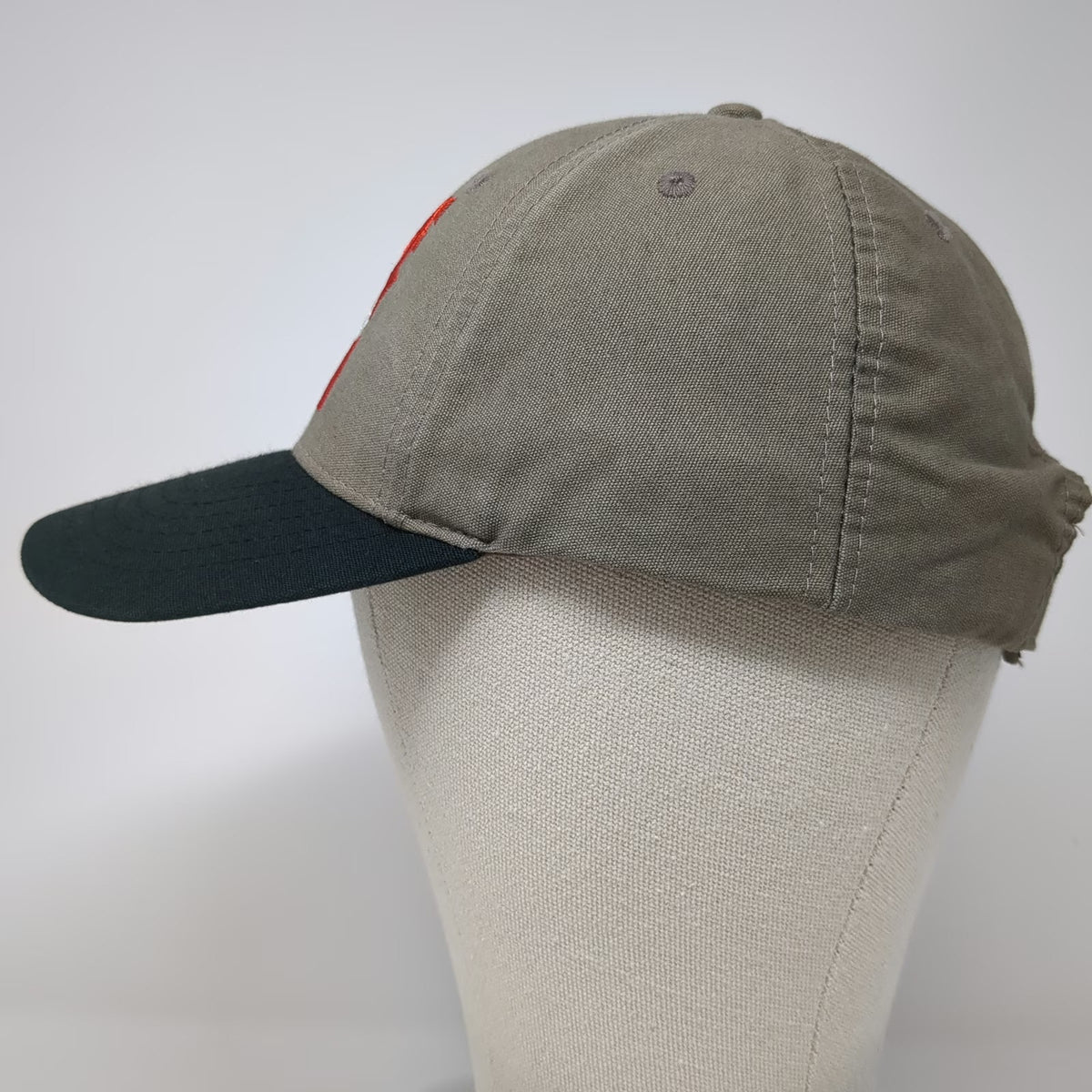 Baseball Cap Brown Black Red White OSFM Dive First Scuba Diver Adjustable Hat