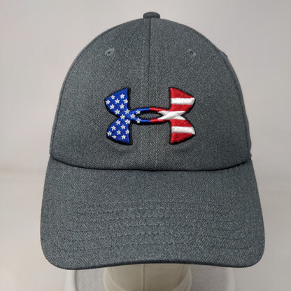 Under Armour USA Flag Slideback Hat Gray OSFM Embroidered Blitzing