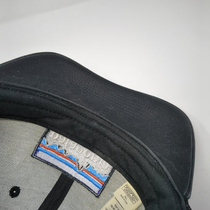 Patagonia Snapback Trucker Hat Black OS Adjustable Embroidered Mesh Back