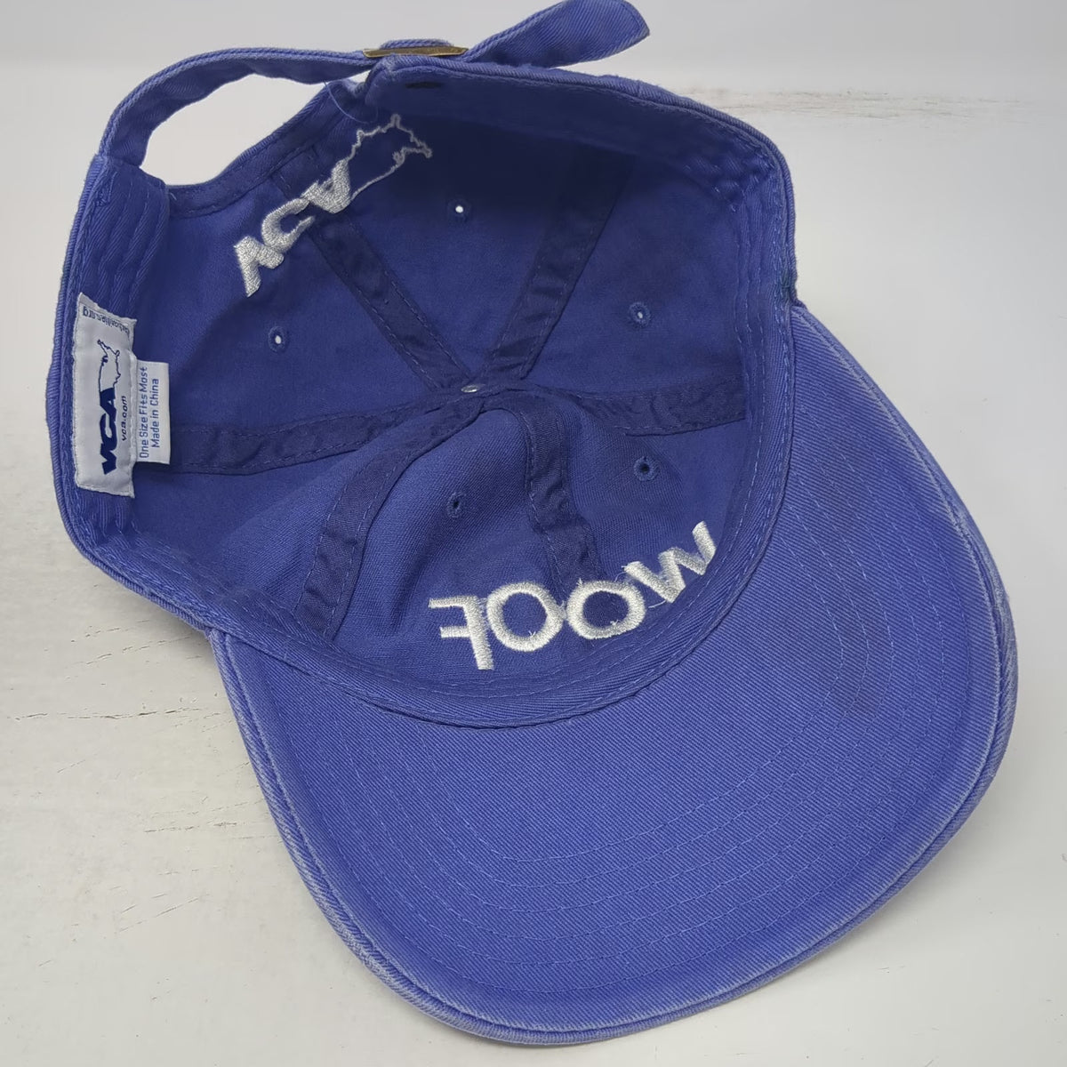 VCA Baseball Cap Blue One Size WOOF Pet CancerCare Slideback Hat Hope Unleashed