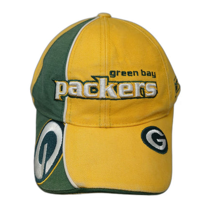 Green Bay Packers NFL Reebok Cap Yellow One Size Embroidered Logo Pro Line Strap