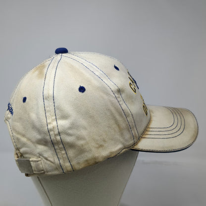 Cabela's Baseball Cap Beige One Size Outfitter 1961 Slideback Blue Yellow Hat