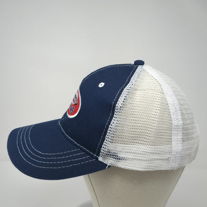 My Hockey Tournaments Champions Trucker Hat Blue One Size Adjustable Mesh Back
