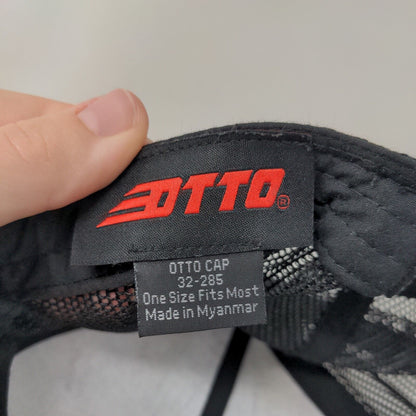 Otto Snapback Mesh Back Trucker Hat Black OSFM Adjustable Solid Blank