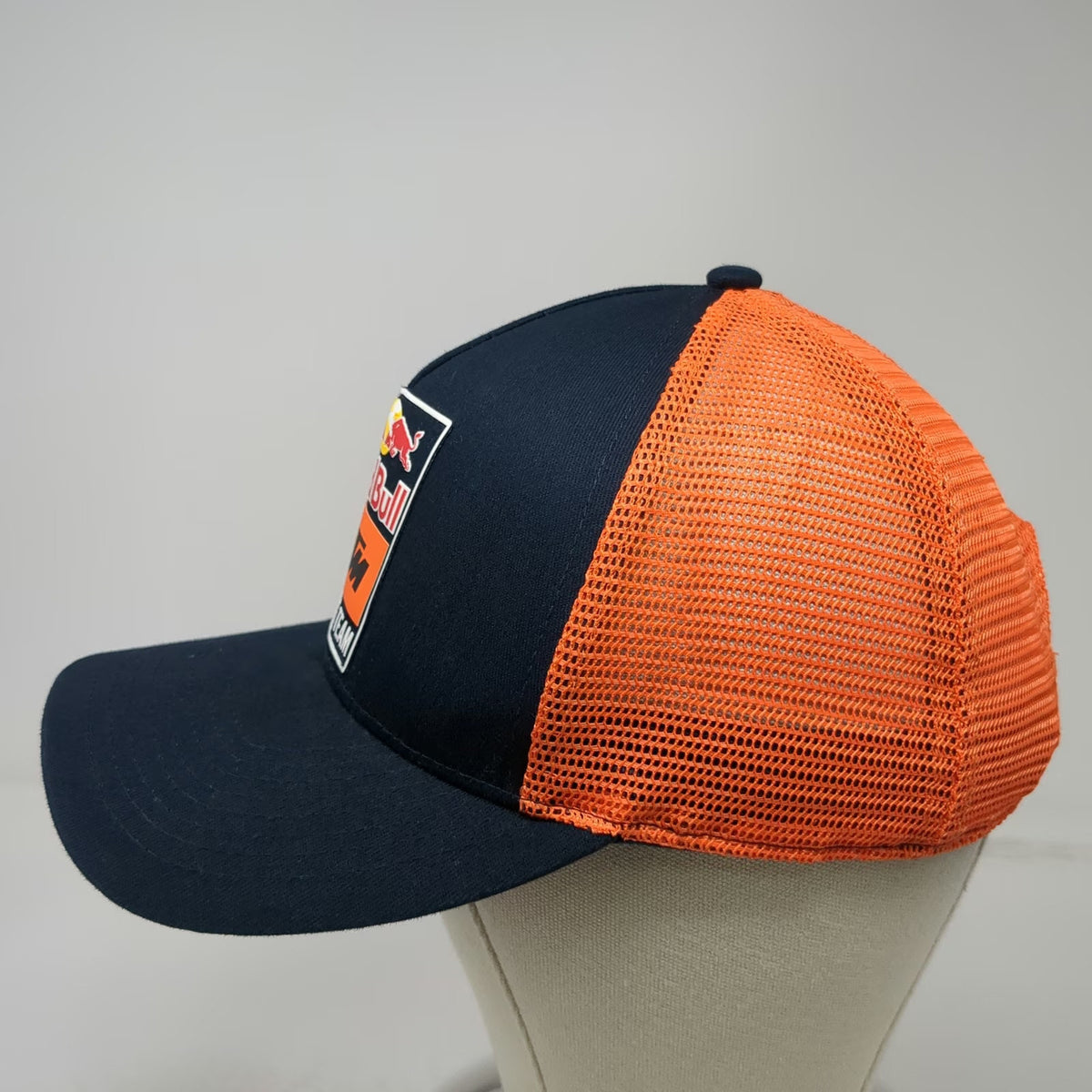 Red Bull KTM Racing Team Trucker Hat Blue Orange One Size Snapback Mesh Back