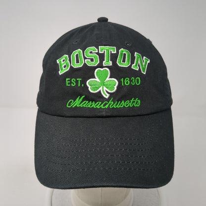 Boston Massachusetts Est 1630 Slideback Baseball Cap Black OS Bay State Apparel