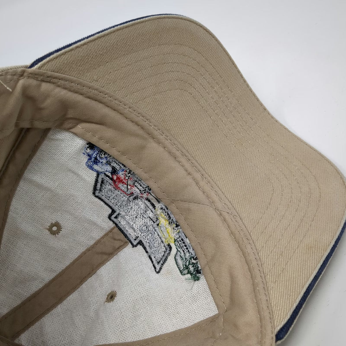 Sportsman Baseball Cap Beige One Size Chevy Duty Trucks Embroidered Cotton Hat