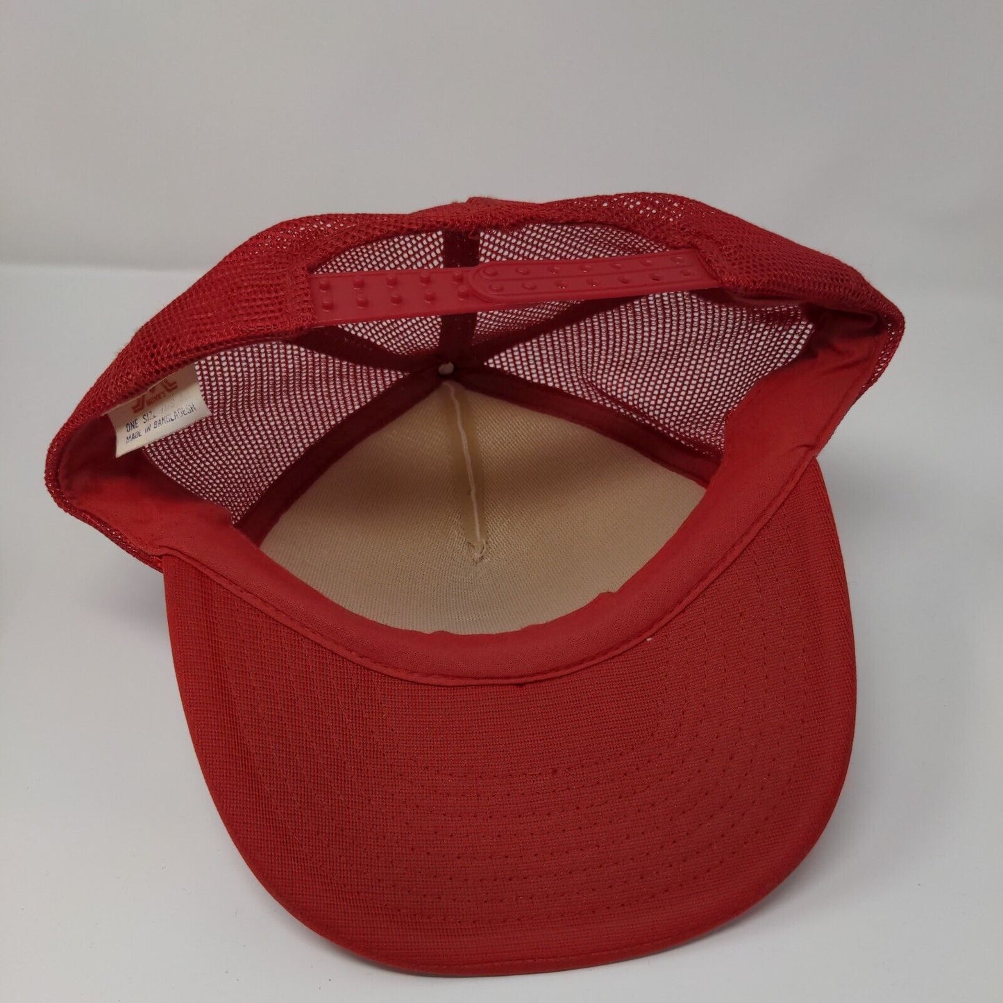 A Co Inc. Snapback Trucker Hat Red OSFA Adjustable Mesh Back Rope Mohr's