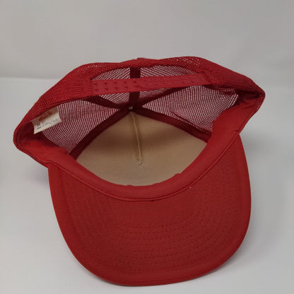 A Co Inc. Snapback Trucker Hat Red OSFA Adjustable Mesh Back Rope Mohr's