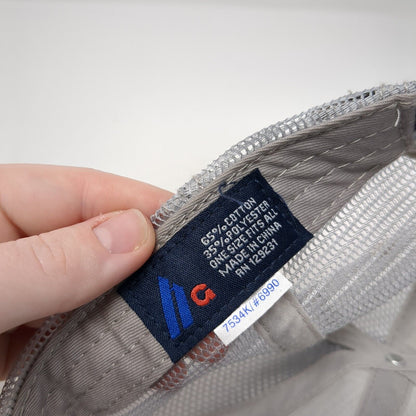 I'm A Happy Camper Strapback Trucker Hat Gray One Size Mesh Back HG