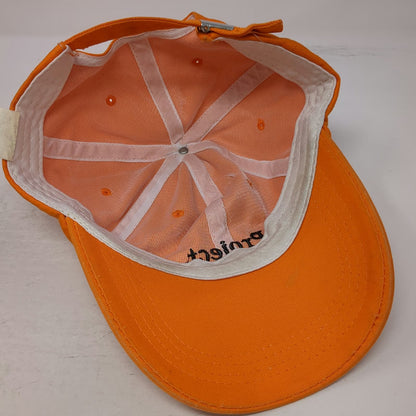 Orange Black Baseball Cap One Size Project 90s Embroidered Slideback Cotton Hat
