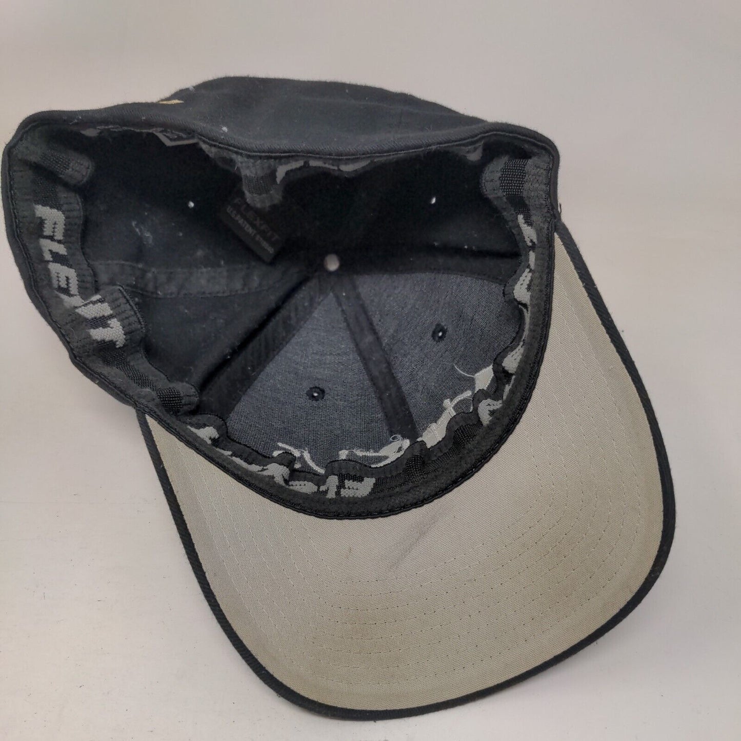 Atticus Fitted Hat Black Small-Medium Embroidered Flexfit Yupoong